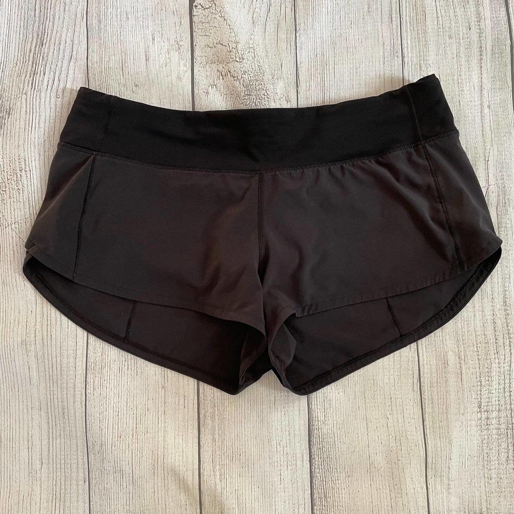 Lululemon Speed Up 2.5” Black Shorts Women Size 8
